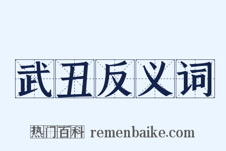 武丑反义词是什么意思的图片